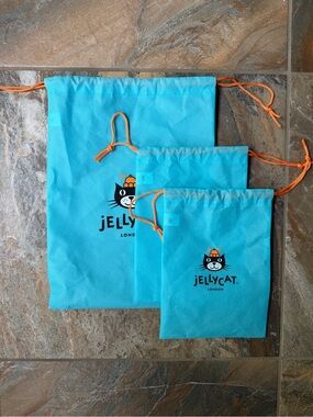 Jellycat Blue Drawstring Pouches Set of 3 Dust Bags